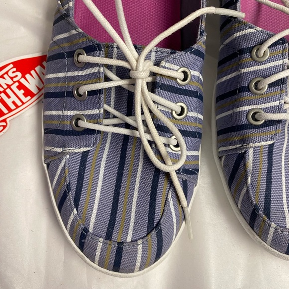 Vans Women’s Surf Sailor Navy Striped Slip on Shoes sz 8 - Picture 7 of 12